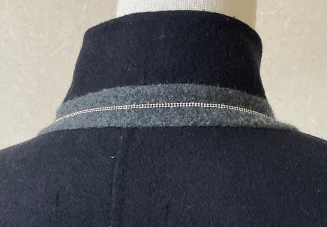 お値下げ‼️ブランベール ネイビー チェスターコート 襟ボールチェーン40