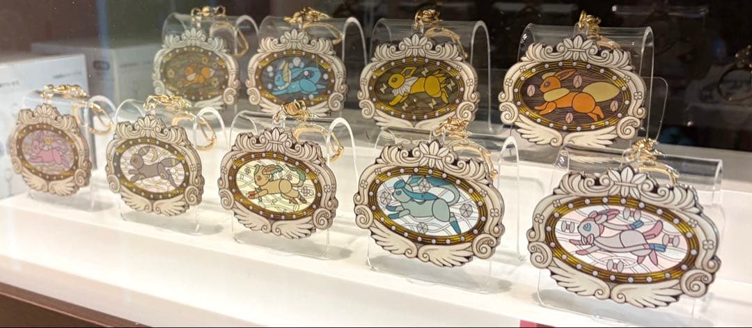 え*る様 ポケパークカントー限定　イーブイズ　アクリルキーホルダー　フルコンプセ