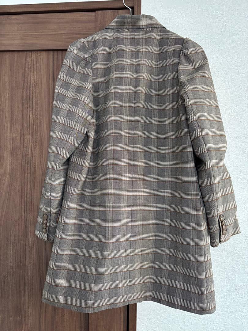 【美品】チェックジャケットワンピース