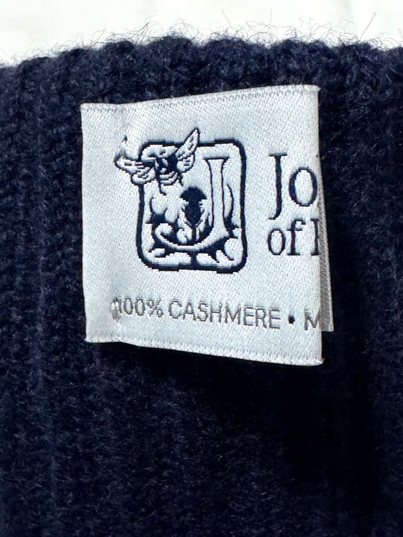 新品✨カシミア100％ Johnstons ネイビー　ニット帽