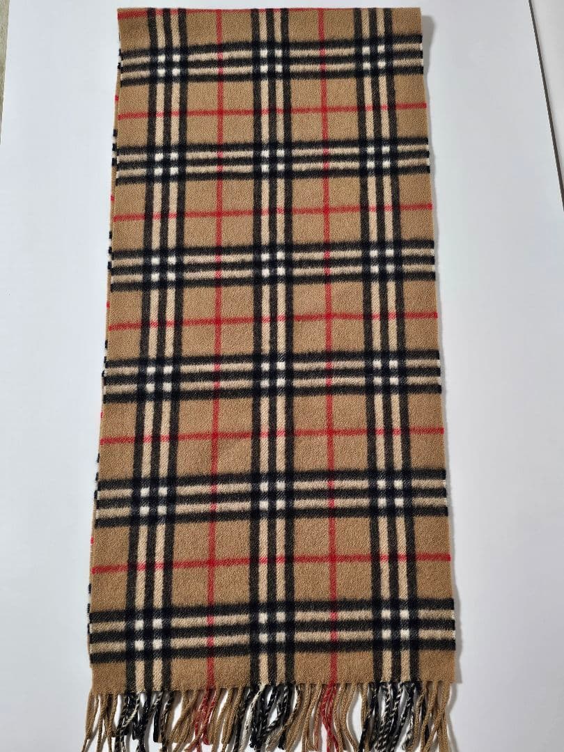 Burberrys ノバチェック カシミヤマフラー 英国製 ベージュ