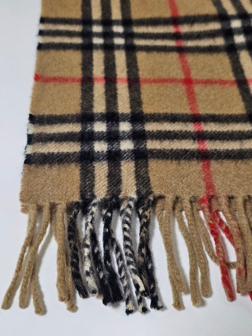 Burberrys ノバチェック カシミヤマフラー 英国製 ベージュ