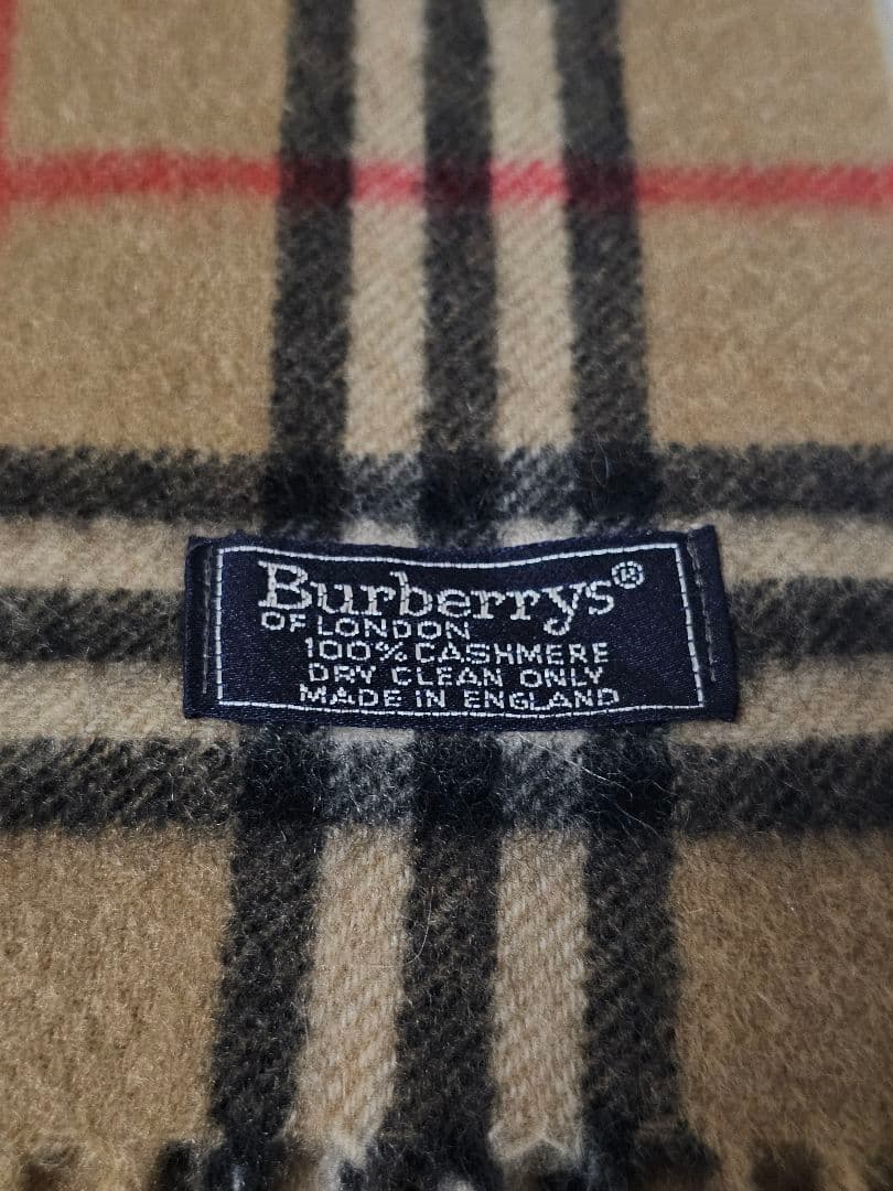 Burberrys ノバチェック カシミヤマフラー 英国製 ベージュ