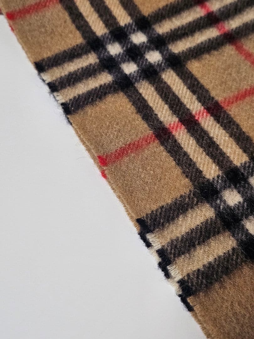 Burberrys ノバチェック カシミヤマフラー 英国製 ベージュ