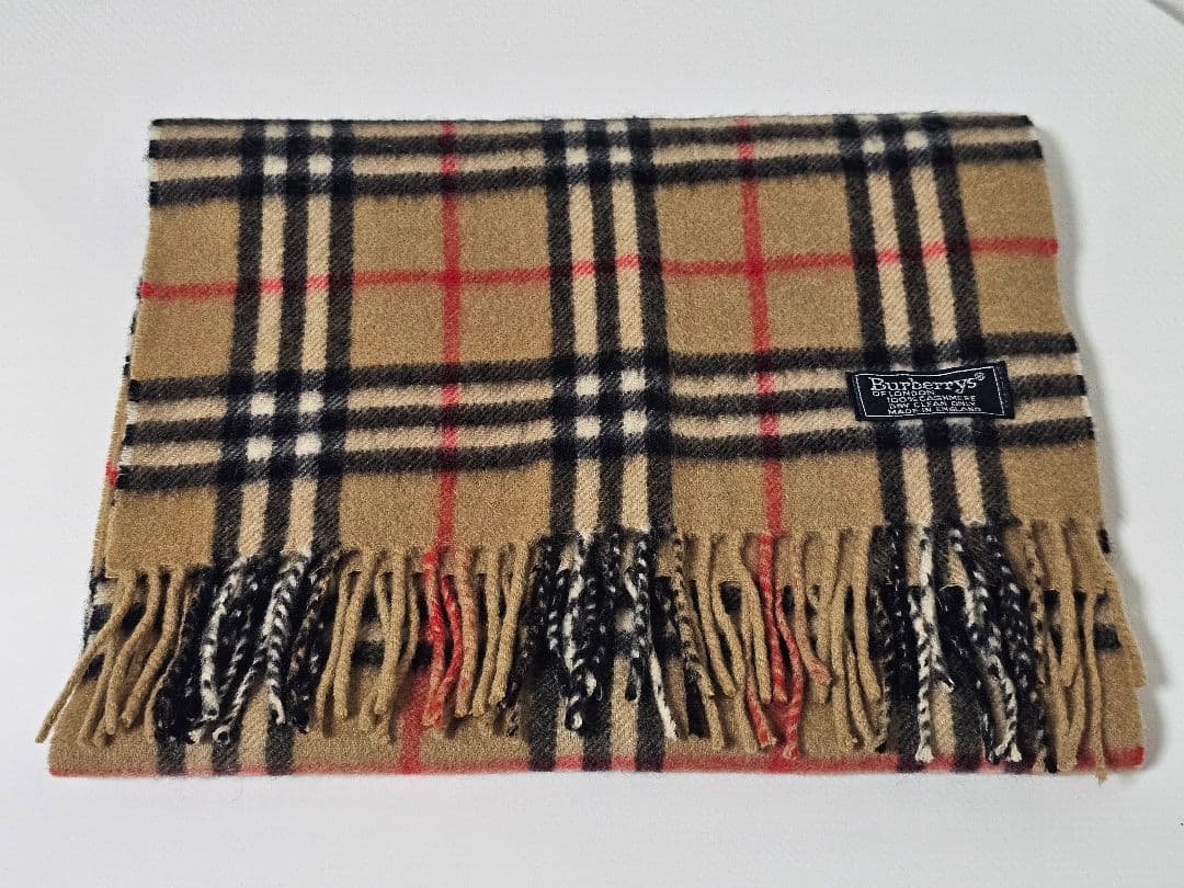 Burberrys ノバチェック カシミヤマフラー 英国製 ベージュ