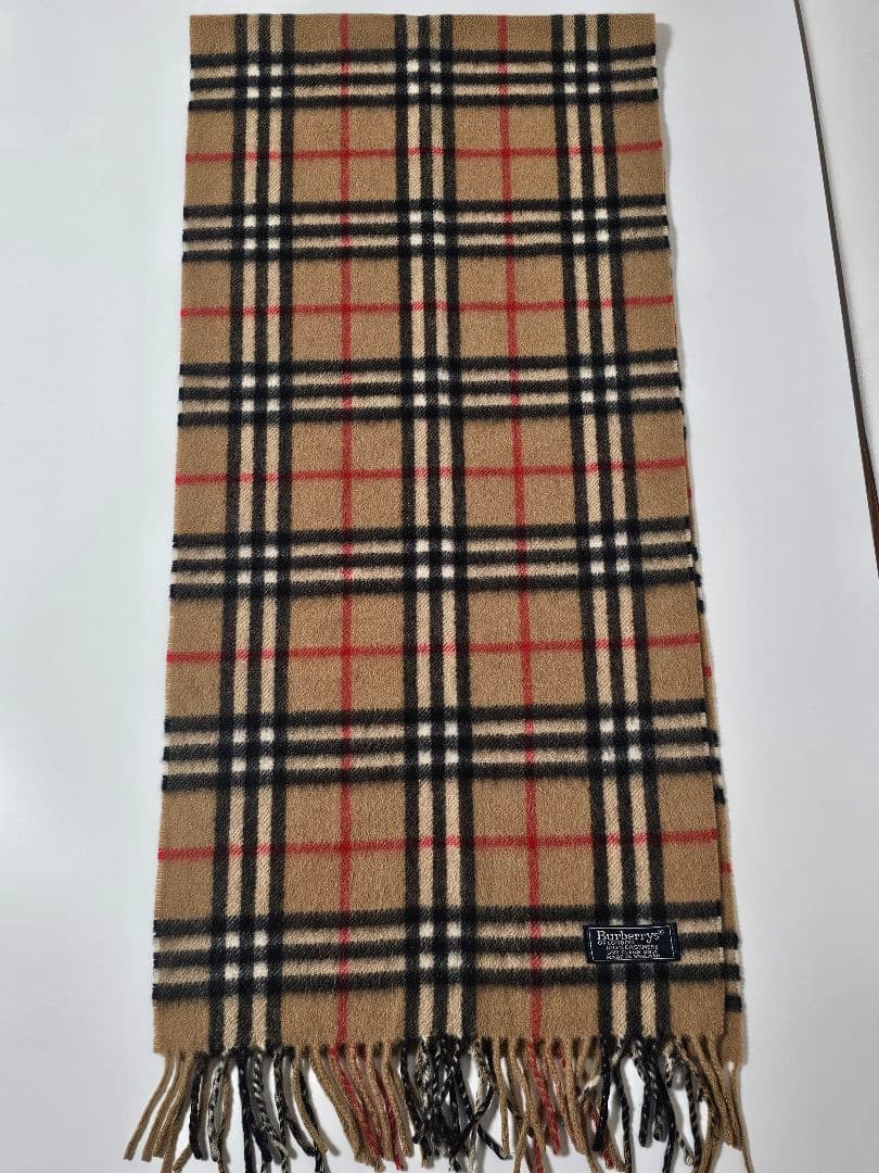 Burberrys ノバチェック カシミヤマフラー 英国製 ベージュ