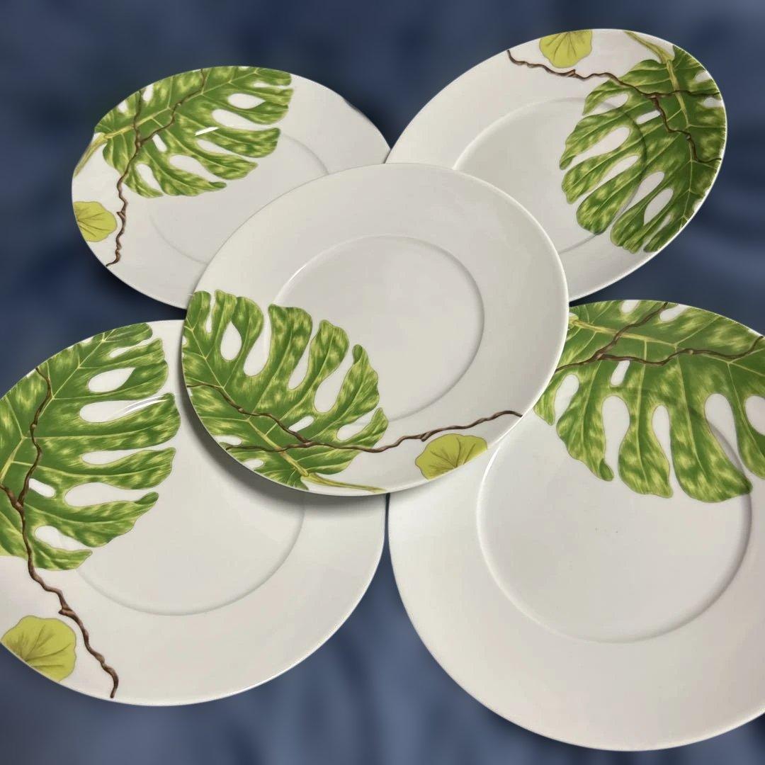 ★希少★メダール.ドゥ.ノブラ デザートプレート（クツカバラ）イケバナ 5枚