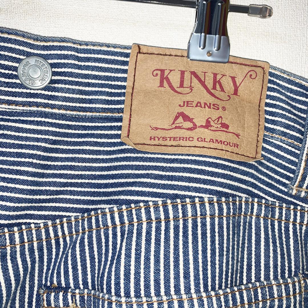 ヒステリックグラマー ヒッコリーストライプパンツ　サスペンダー　オーバーオール