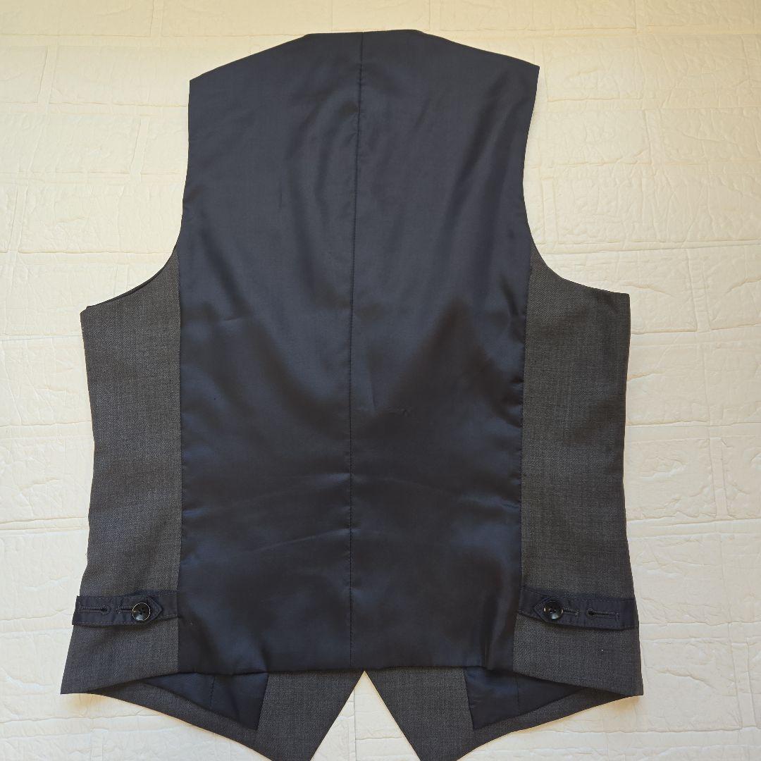 【極美品✨】スーツセレクト　メンズ　スーツ　スリーピース　グレー　標準体型