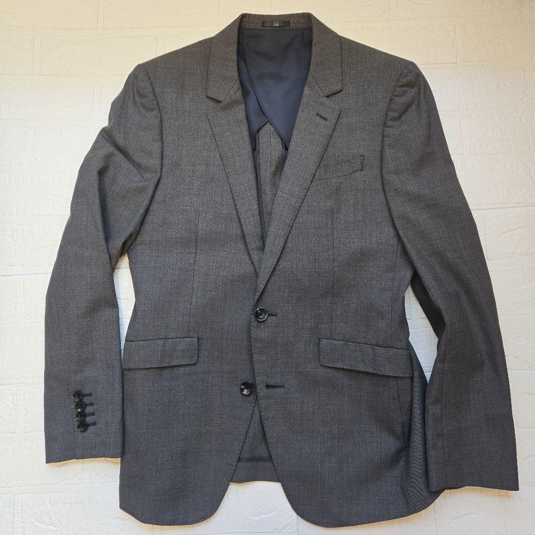 【極美品✨】スーツセレクト　メンズ　スーツ　スリーピース　グレー　標準体型