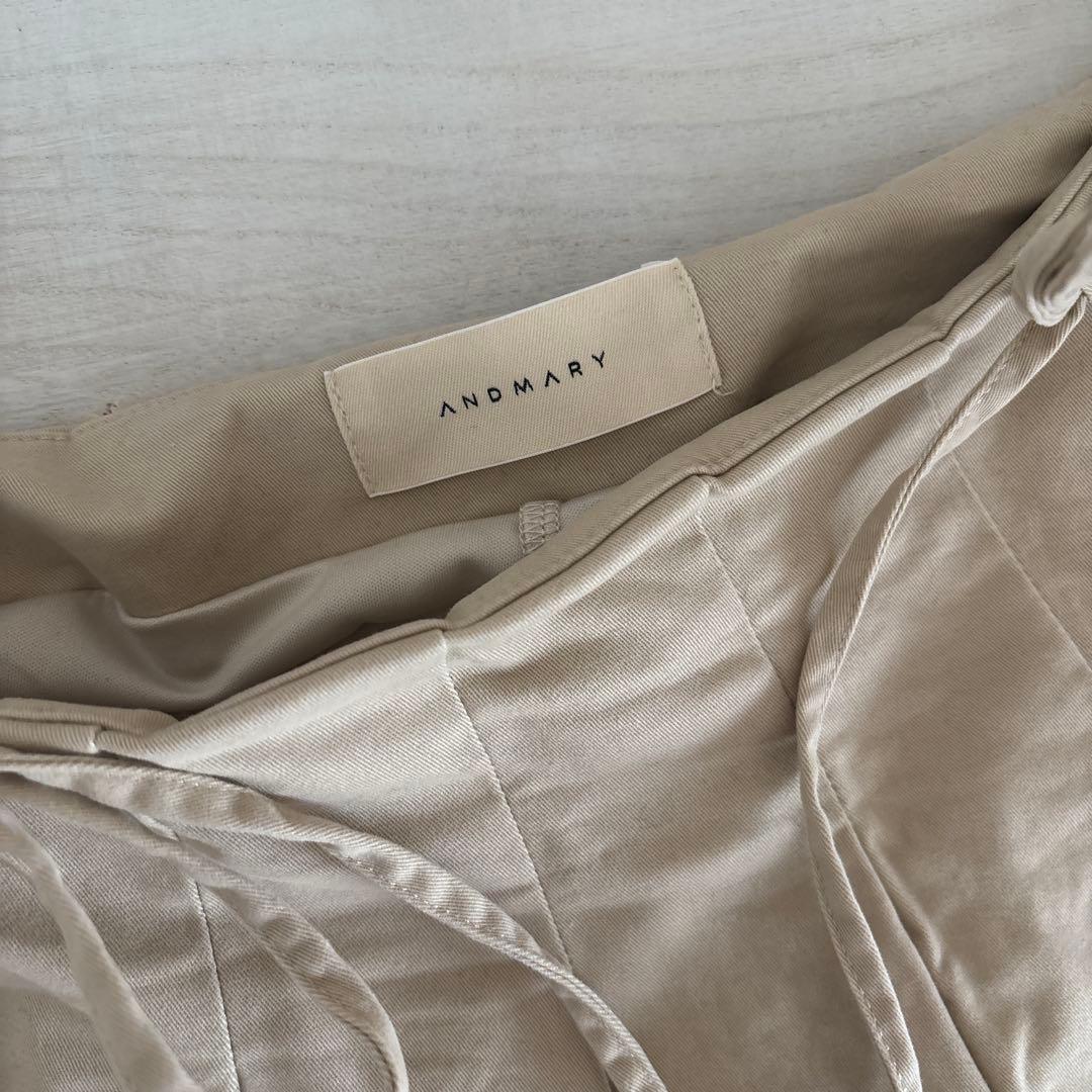 スカート andmary Jessica pleats mini skirt beige