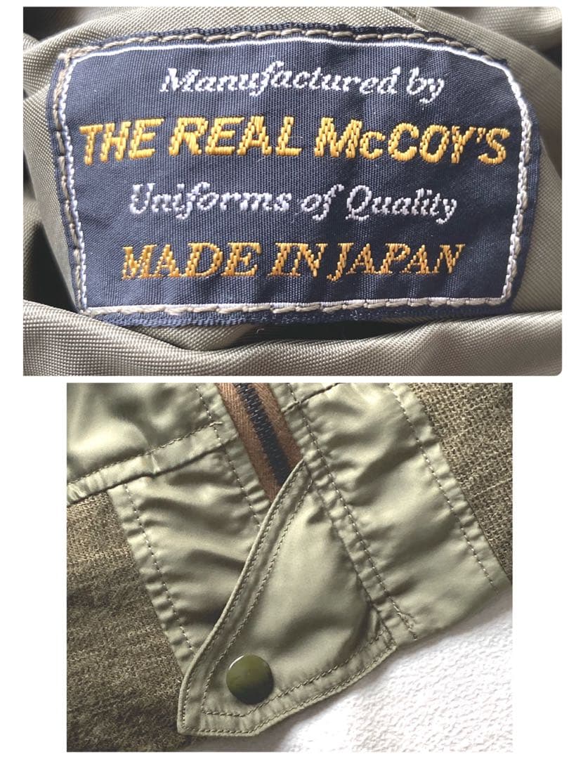 未使用タグ付　リアルマッコイズ　フライトジャケット　L-2 カーキ　サイズ38