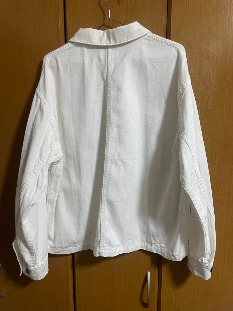 かぐれ　デニムカバーオール ジャケット 2 ホワイト