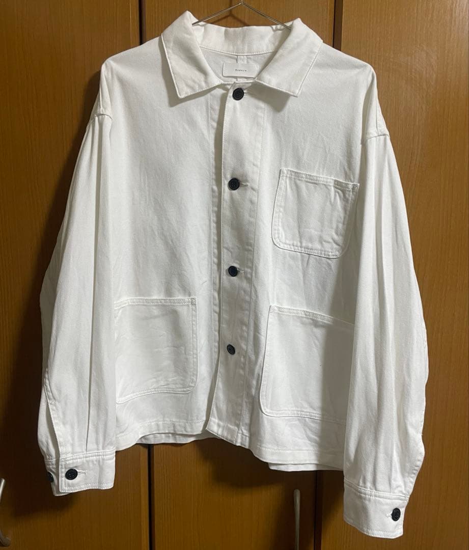 かぐれ　デニムカバーオール ジャケット 2 ホワイト
