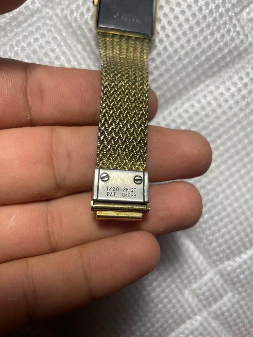 Waltham 12K金張り スクエアクオーツ腕時計 現状渡し