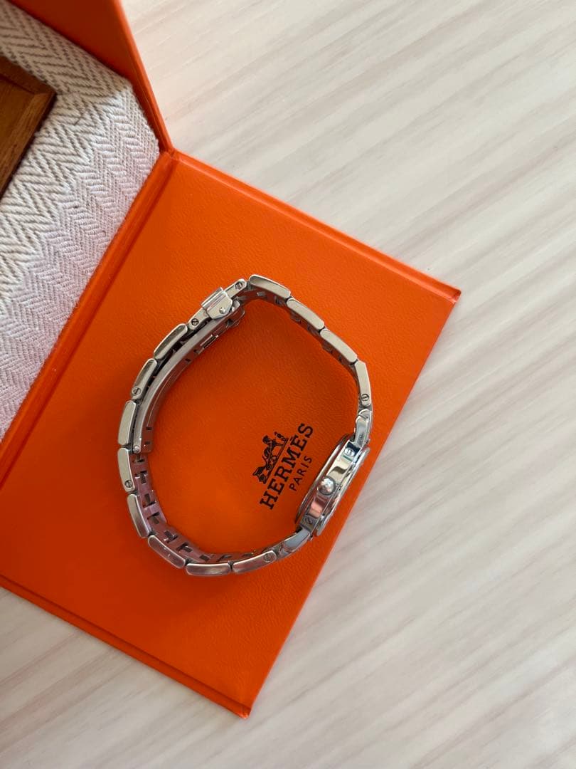 HERMES クリッパー アナログ腕時計 シルバー