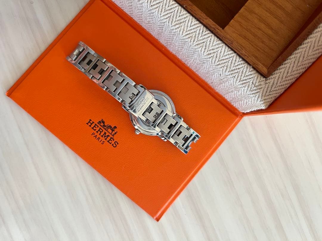 HERMES クリッパー アナログ腕時計 シルバー