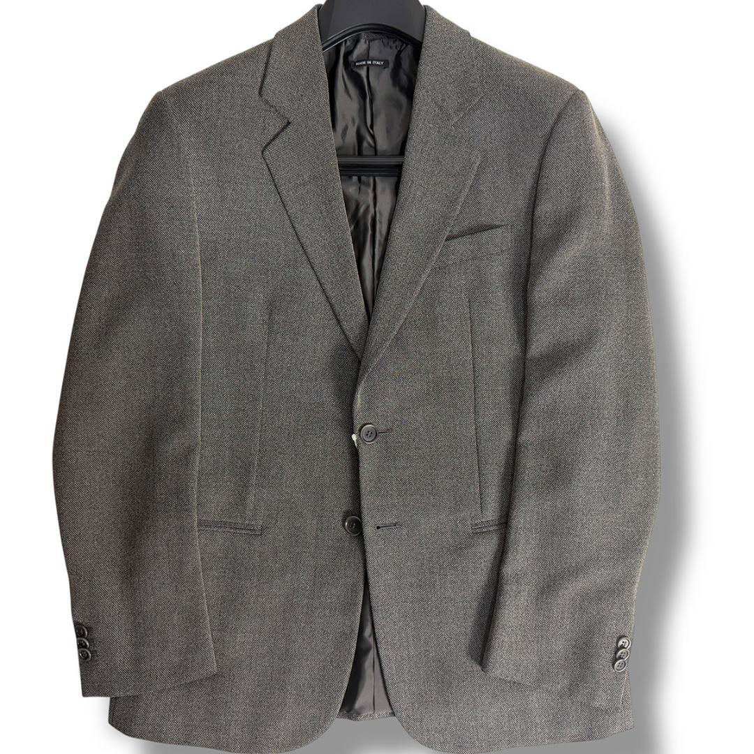 J5161 新品 ジョルジオアルマーニ JAGGER 黒タグスーツ グレー 46