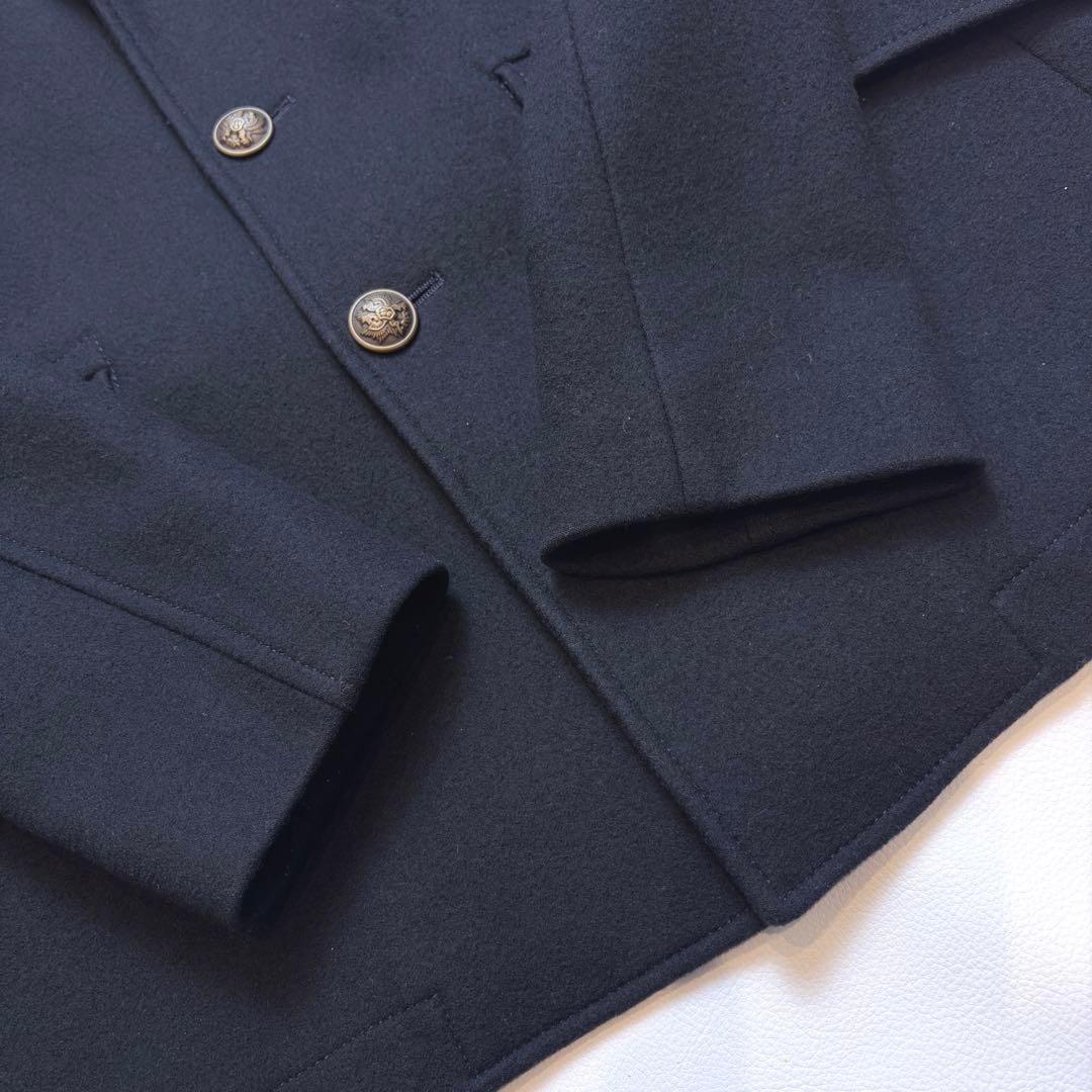 極美品 ポールスミス ミリタリー ピーコート メタルボタン ネイビー L ウール