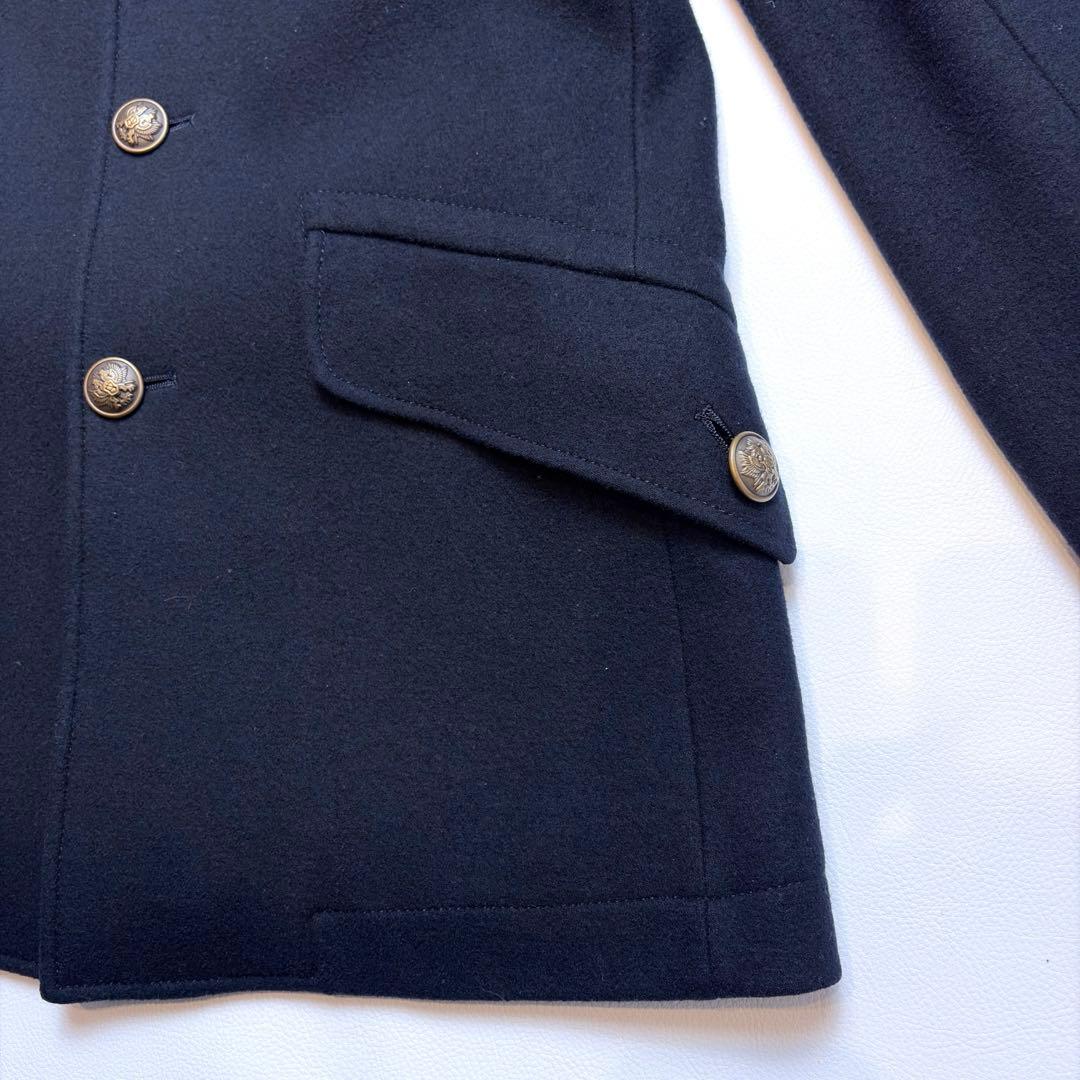 極美品 ポールスミス ミリタリー ピーコート メタルボタン ネイビー L ウール