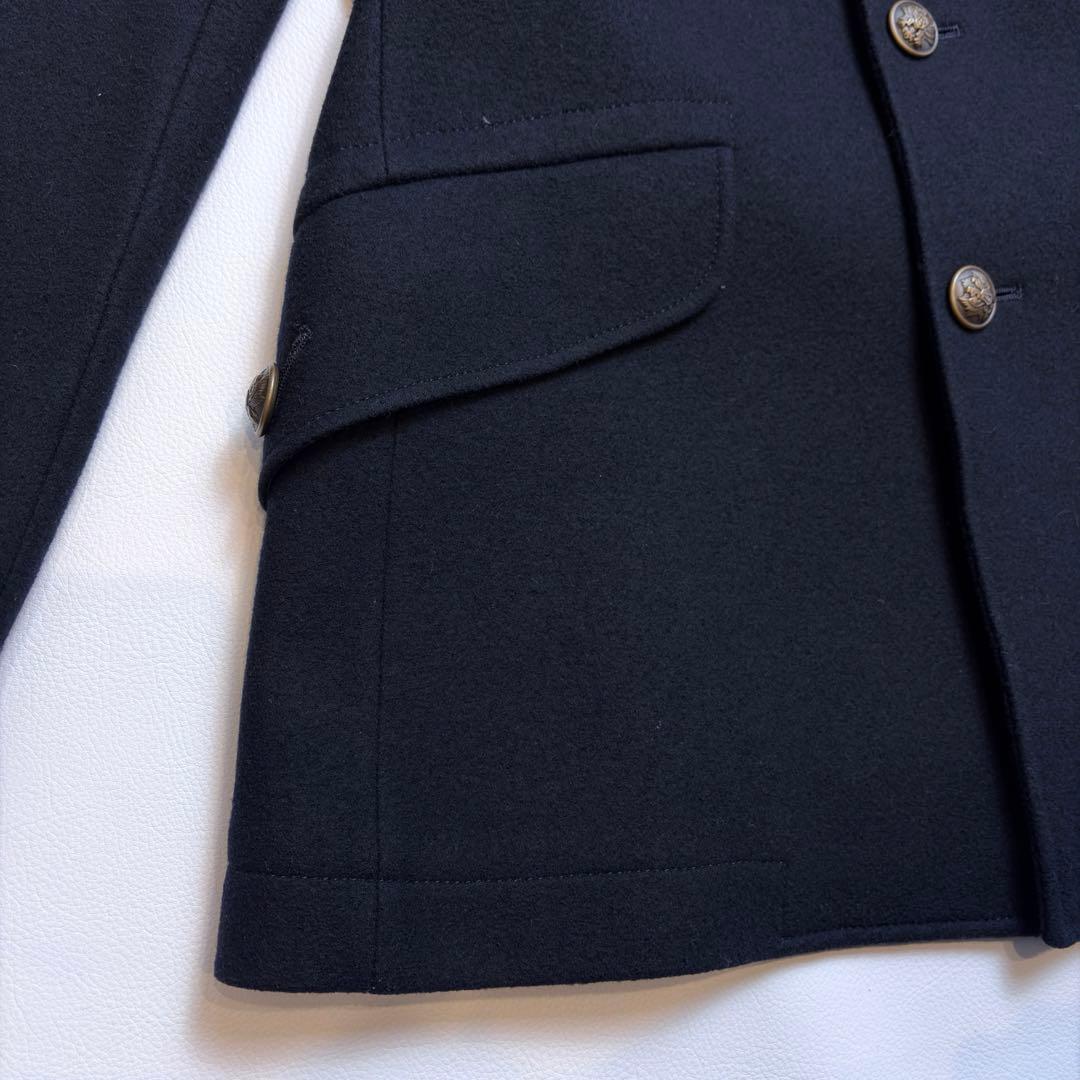 極美品 ポールスミス ミリタリー ピーコート メタルボタン ネイビー L ウール