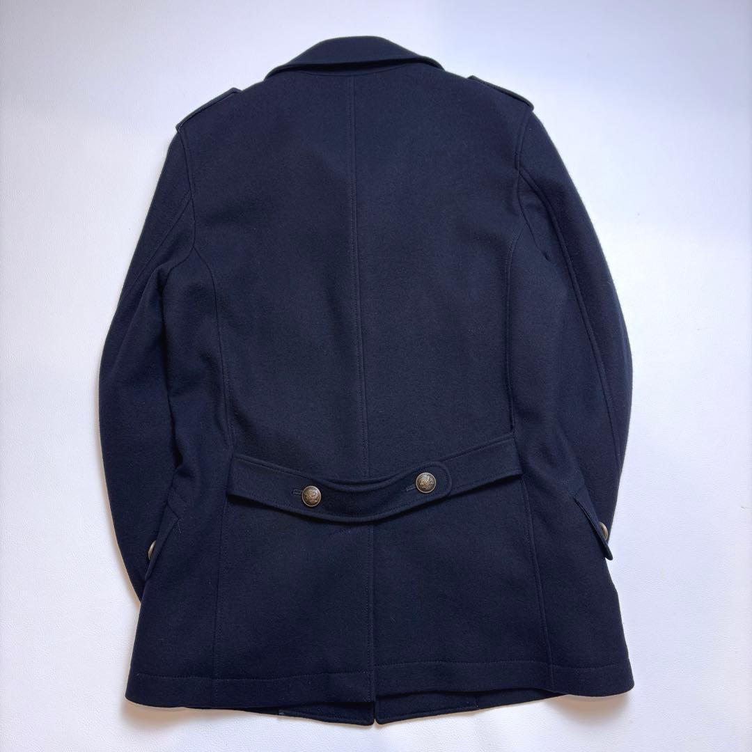極美品 ポールスミス ミリタリー ピーコート メタルボタン ネイビー L ウール