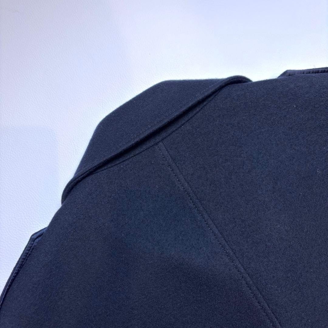 極美品 ポールスミス ミリタリー ピーコート メタルボタン ネイビー L ウール