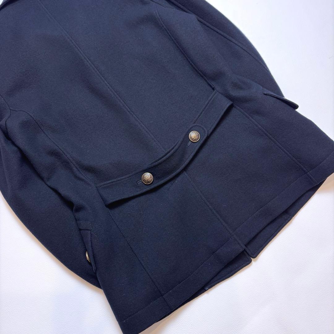 極美品 ポールスミス ミリタリー ピーコート メタルボタン ネイビー L ウール