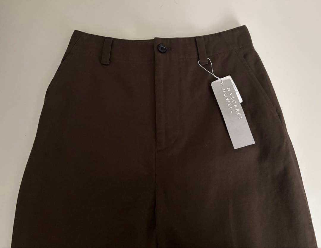 2022AW マーガレットハウエル コットンパンツ2 茶
