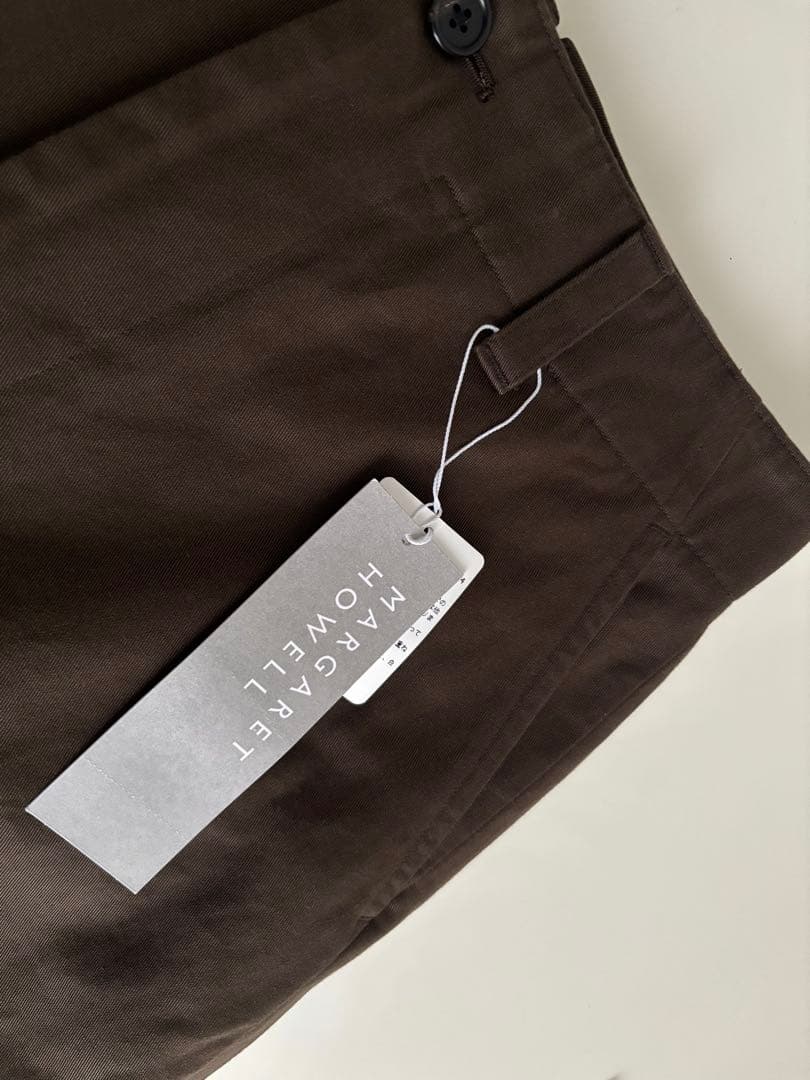 2022AW マーガレットハウエル コットンパンツ2 茶