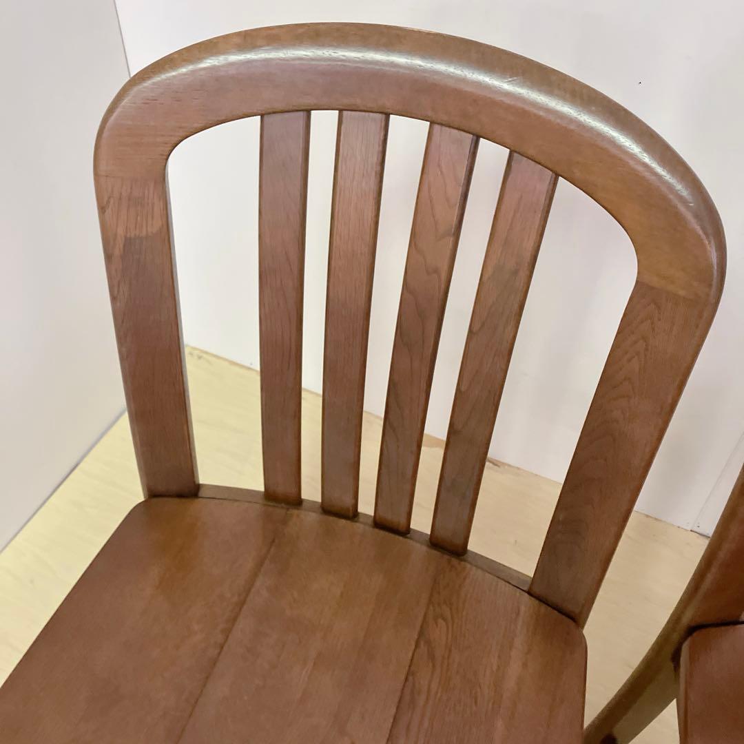 karimoku カリモク家具　木製ダイニングチェア　アームレスチェア　2脚　②