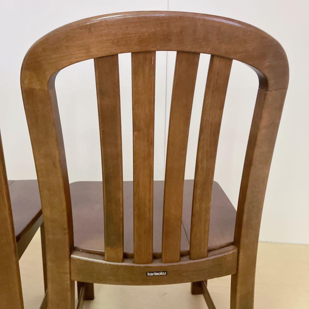 karimoku カリモク家具　木製ダイニングチェア　アームレスチェア　2脚　②