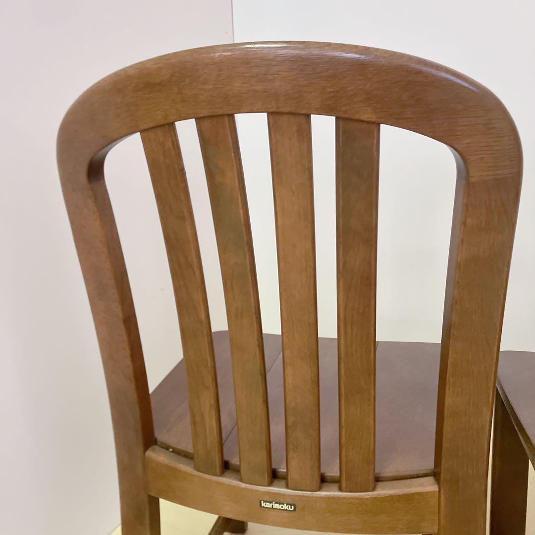 karimoku カリモク家具　木製ダイニングチェア　アームレスチェア　2脚　②