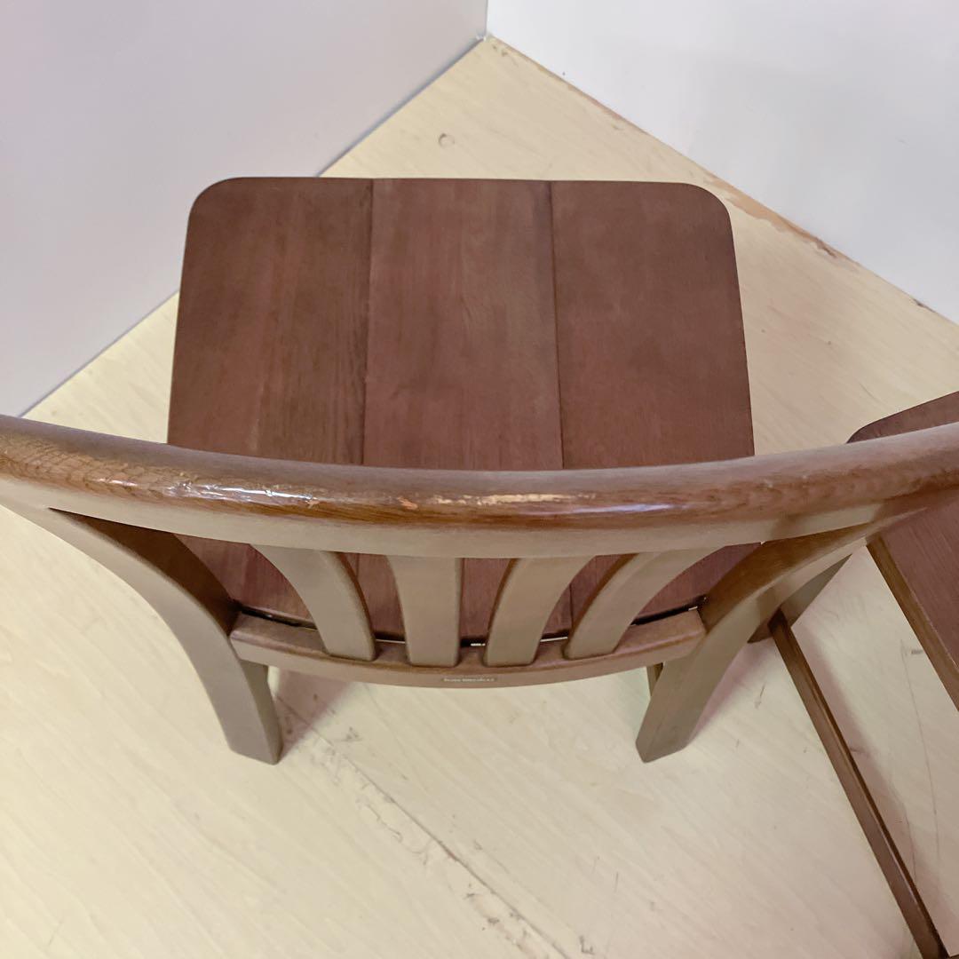 karimoku カリモク家具　木製ダイニングチェア　アームレスチェア　2脚　②