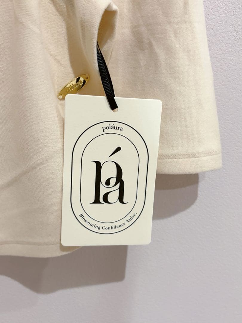 polaura アシンメトリードレープロングスリーブトップス 新品タグ付き