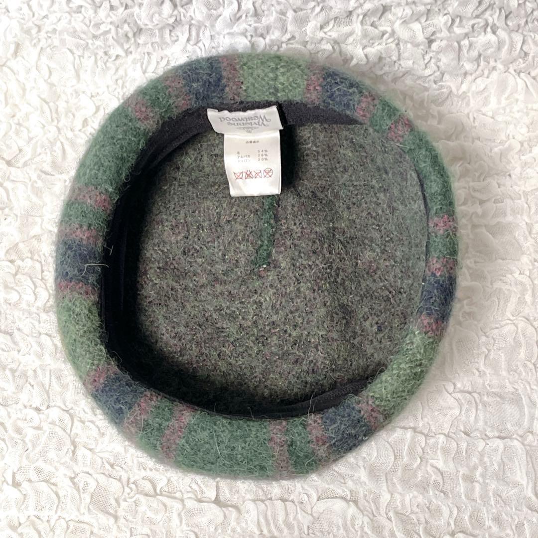 希少✨アルパカ　ウール　毛　ヴィヴィアンウエストウッド　ベレー帽　チェック　秋冬