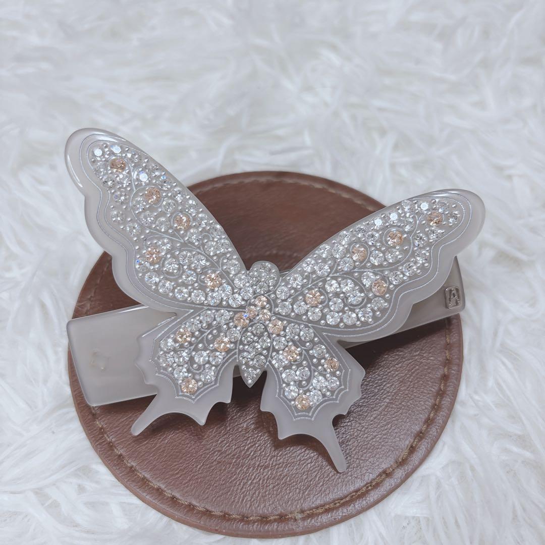 【美品】アレクサンドルドゥパリ　バレッタ　ラインストーン