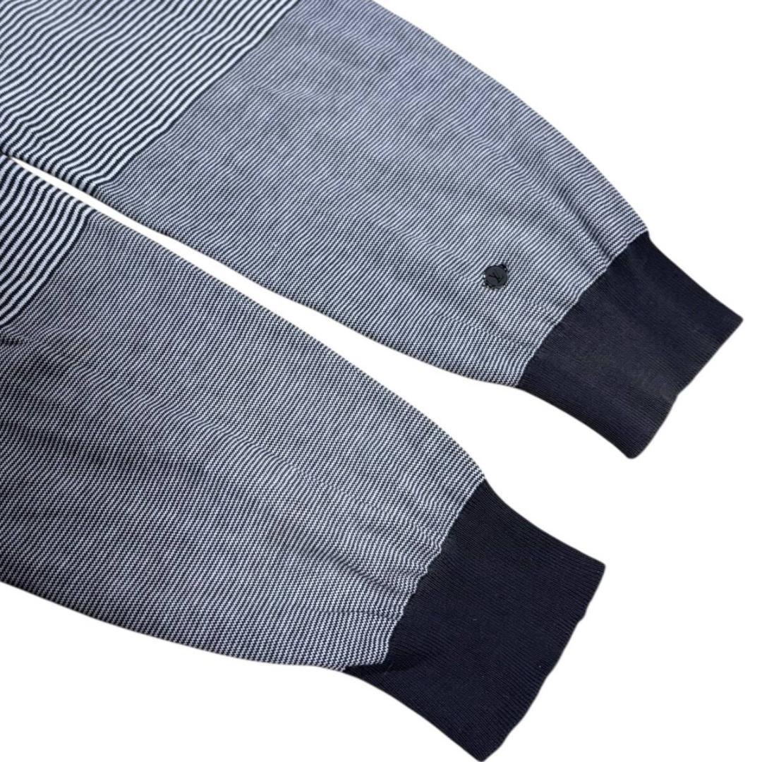 ルイヴィトン カットソー Tシャツ 長袖 ロンT ボーダー Vネック リブ S