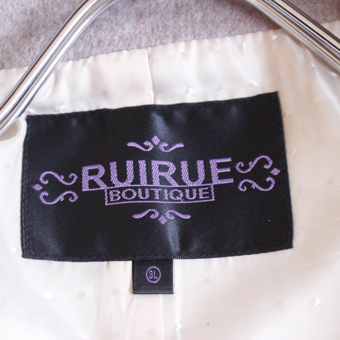 【大きいサイズ 新品タグ付き】RUIRUE BOUTIQUE ファーポンチョ