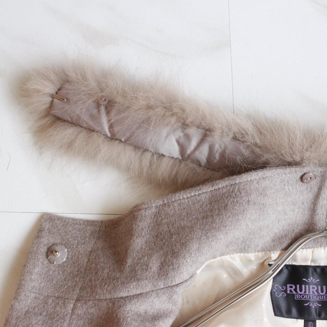 【大きいサイズ 新品タグ付き】RUIRUE BOUTIQUE ファーポンチョ