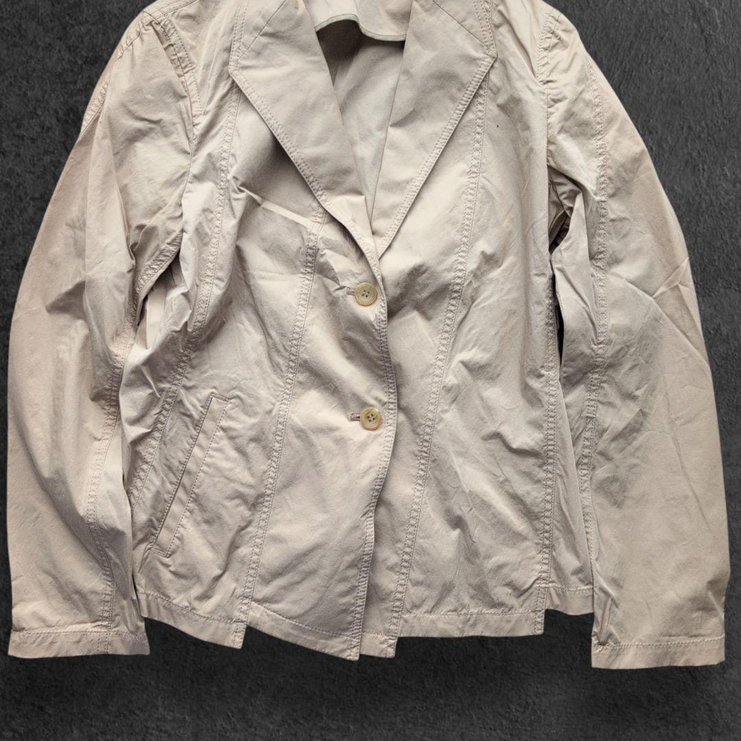 イッセイミヤケ 2Bシングル テーラードジャケット ベージュ 3号 ナイロン