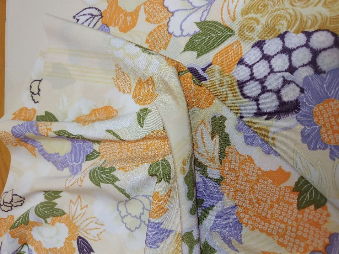 岡重　唐獅子と牡丹　シルック　替え袖