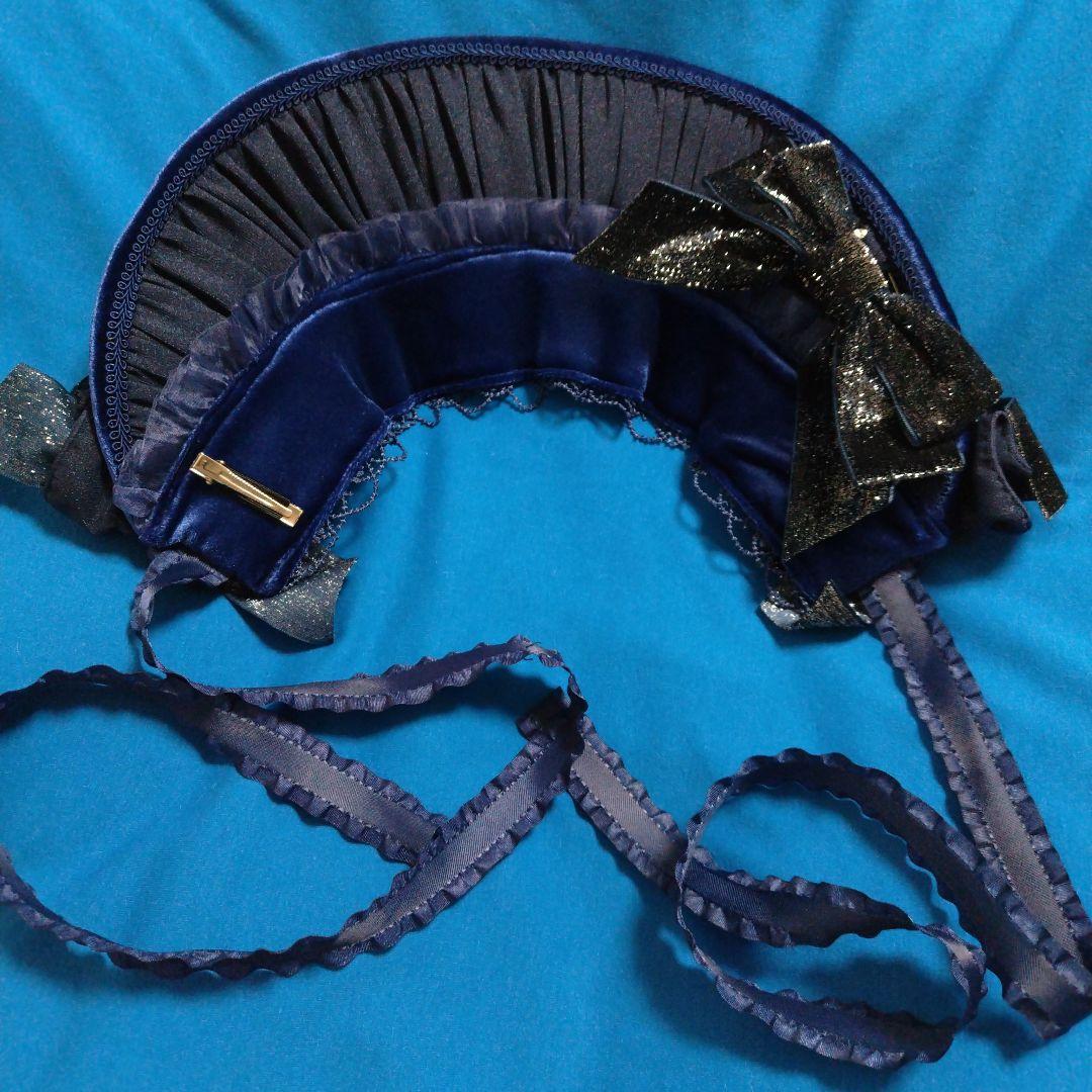 月の満ち欠け　ベルベット刺繍ボンネット　星箱Works