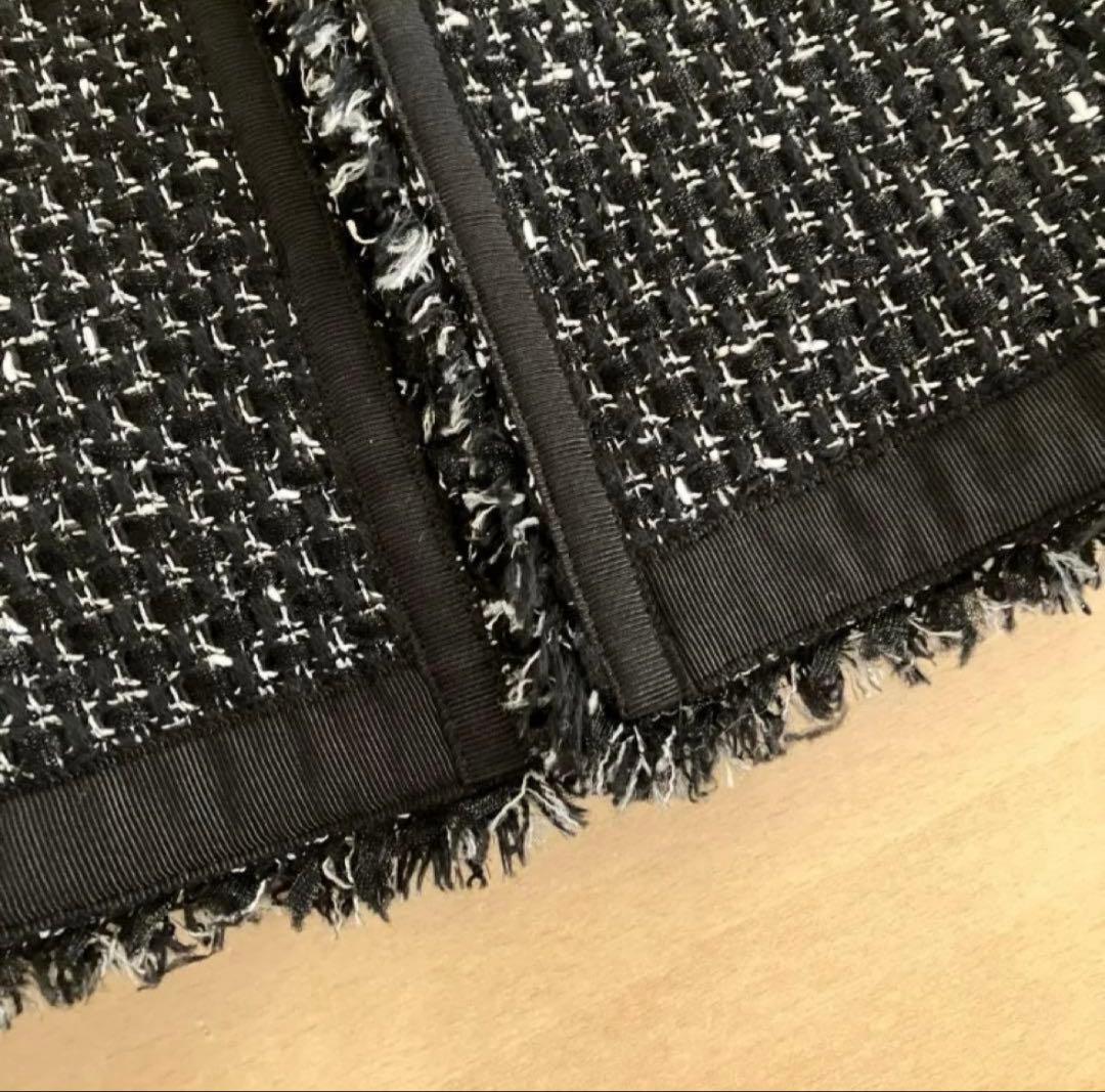 アナイ ツイード ノーカラージャケット