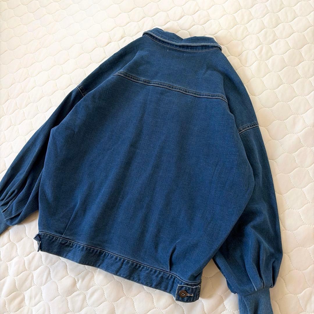 【極美品】BEARDSLEY 袖パフGジャン　インディゴブルー