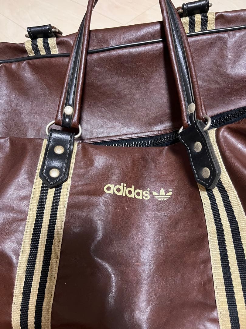 vintage 70s〜80s adidas レザーボストンバッグフランス製