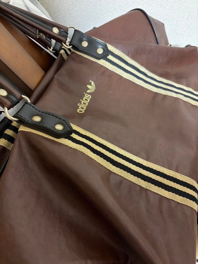 vintage 70s〜80s adidas レザーボストンバッグフランス製