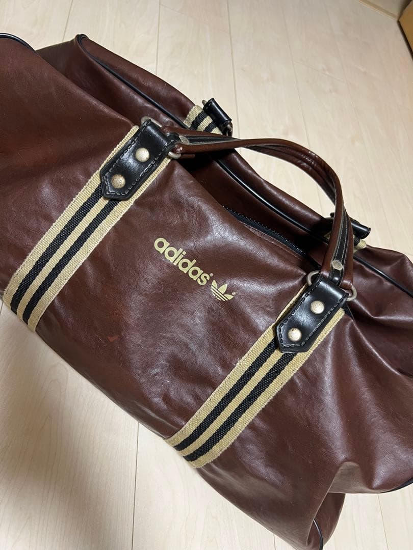 vintage 70s〜80s adidas レザーボストンバッグフランス製