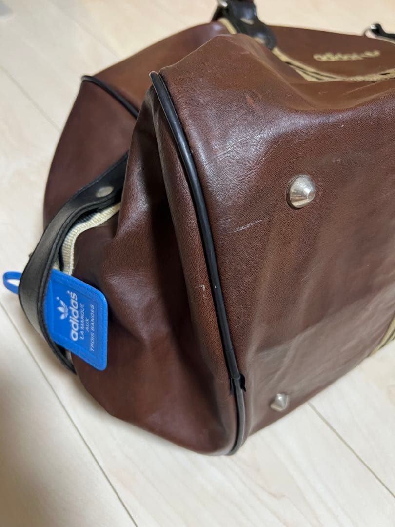 vintage 70s〜80s adidas レザーボストンバッグフランス製