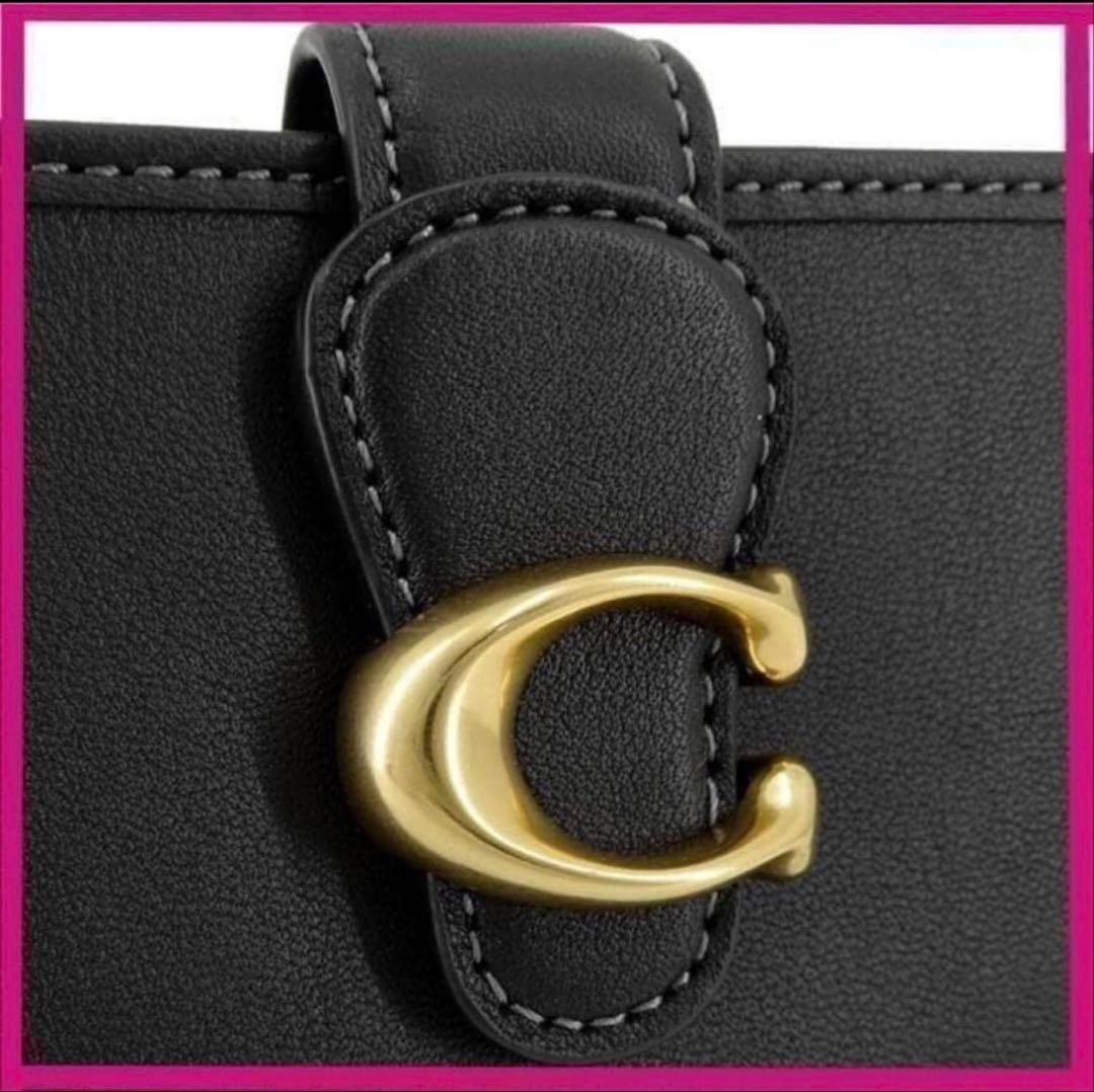 coachコーチ高級スムーズレザータビーミディアム二つ折り財布